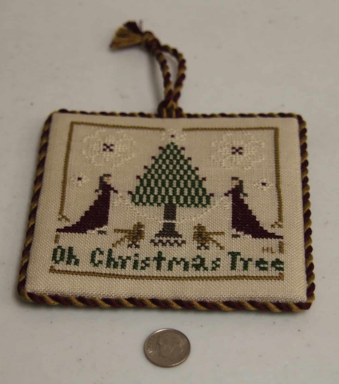Holly L Oh Christmas Tree Ornament by Little House Needleworks